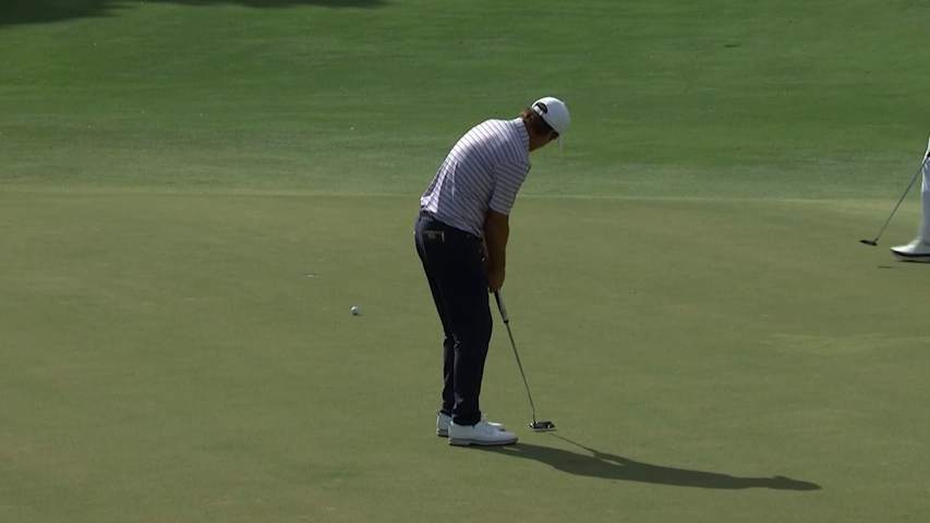 Mario Tiziani sends in slippery birdie putt at FURYK & FRIENDS