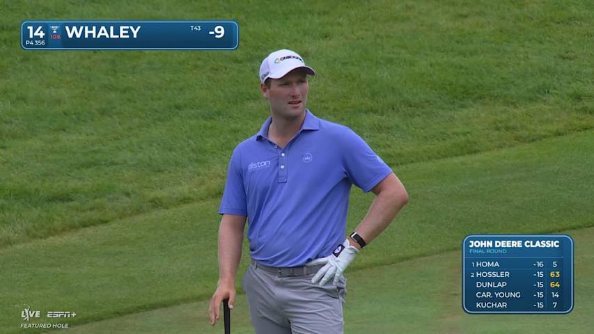 Vince Whaley makes birdie on No. 14 at John Deere