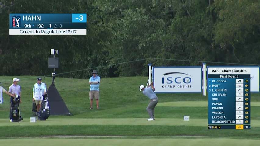 James Hahn makes birdie on No. 9 at ISCO Championship