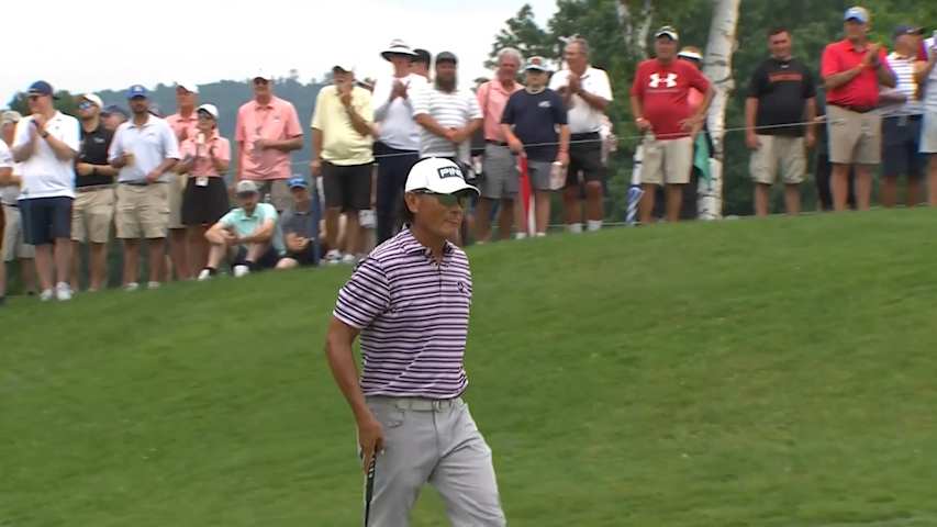 Ken Tanigawa rolls in birdie putt at DICK'S Open
