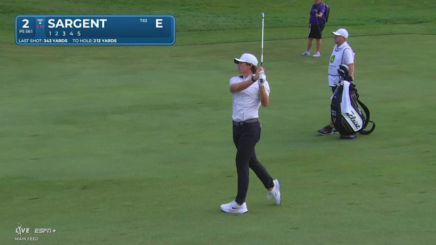 Gordon Sargent makes birdie on No. 2 at John Deere