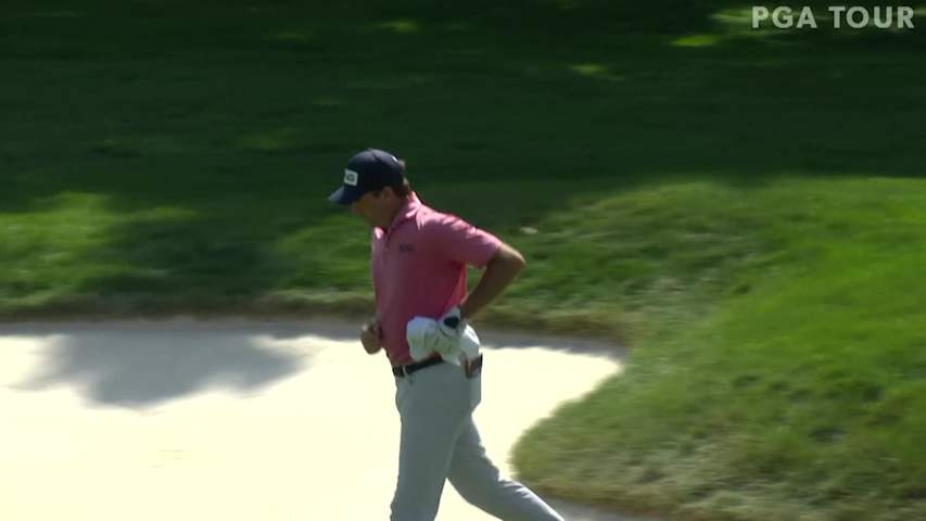 Michael Thompson’s shot from the bunker for the Shot of the Day