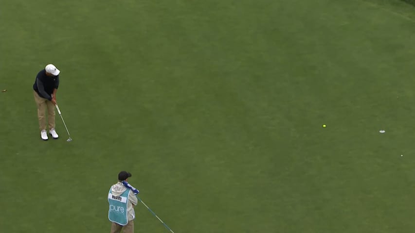 Rocco Mediate rolls in birdie putt at PURE Insurance