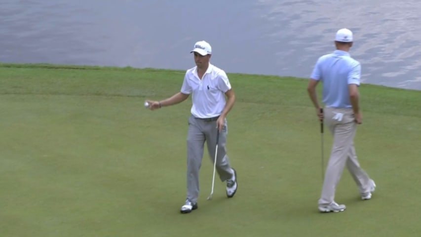 Justin Thomas’ approach to 6 feet yields birdie at CIMB
