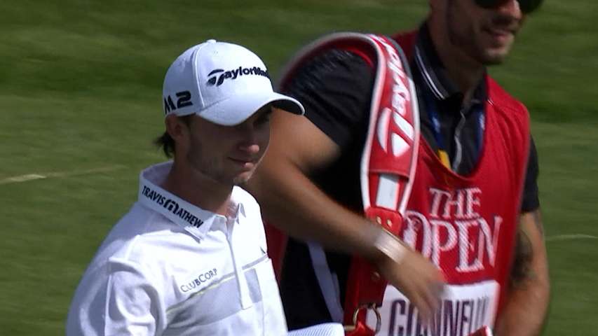 Austin Connelly stuns the crowd with a hole-out eagle at The Open