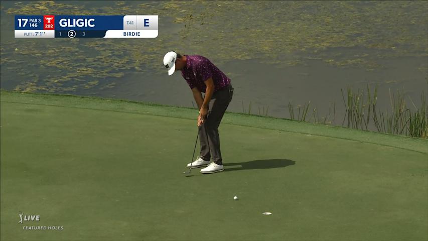 Michael Gligic makes birdie putt at Honda
