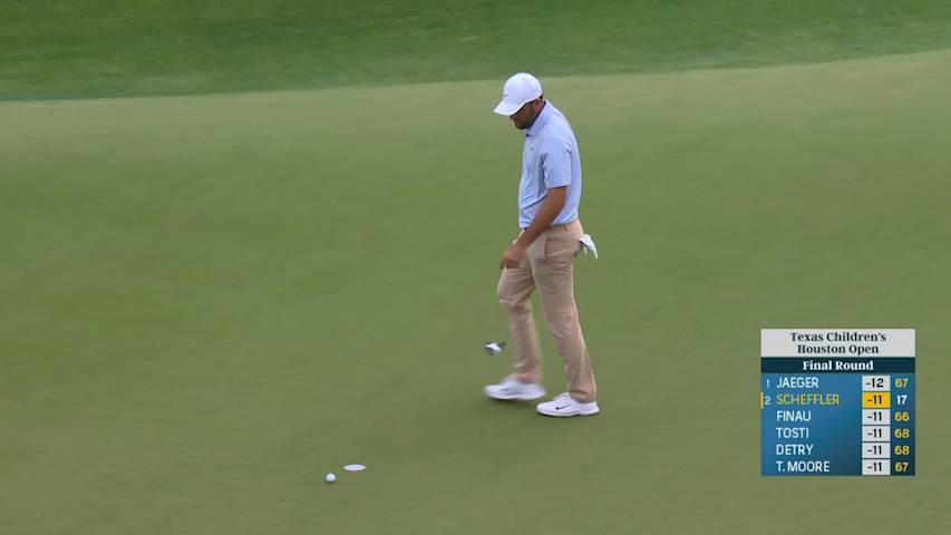 Scottie Scheffler just misses putt to force playoff at Texas Children's