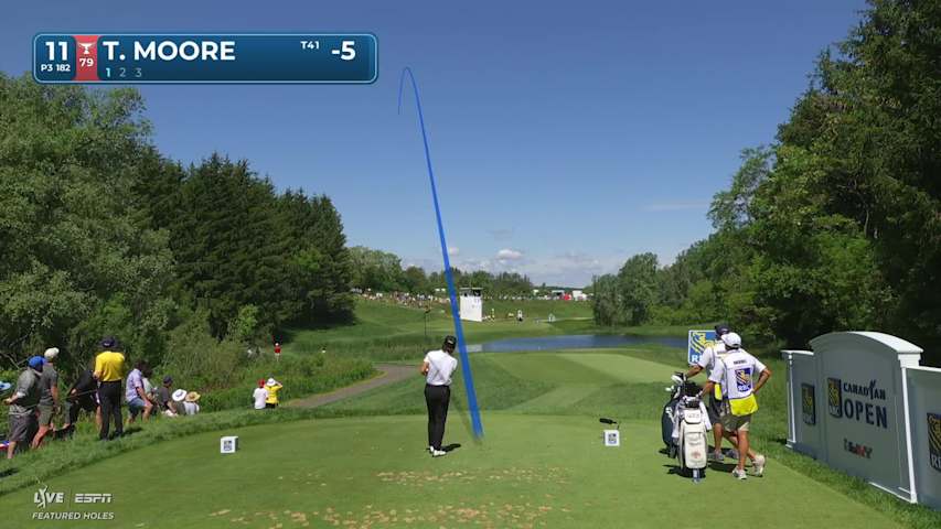 Taylor Moore hits tee shot to 9 feet, sets up birdie on No. 11 at RBC Canadian