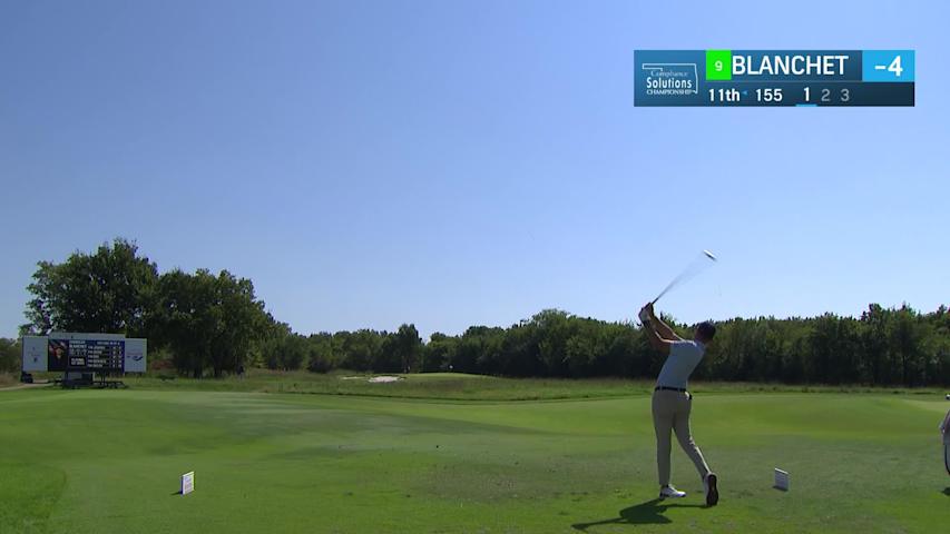 Chandler Blanchet makes long birdie putt at Compliance Solutions