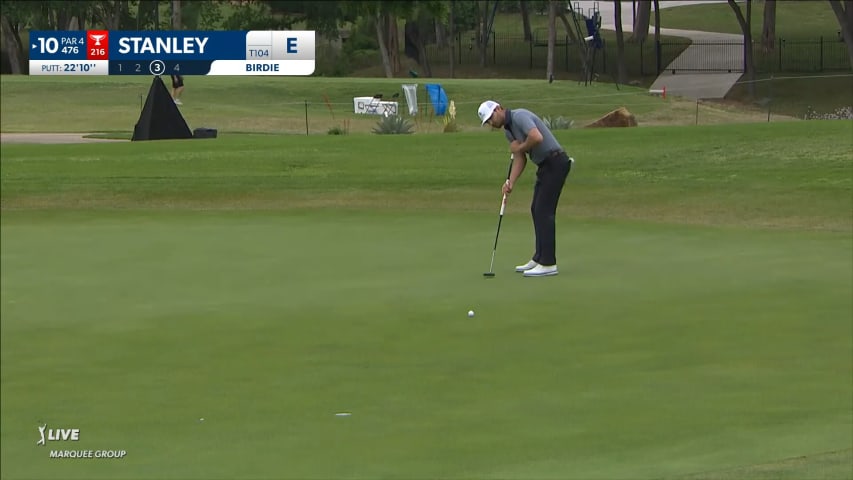 Kyle Stanley sinks 23-footer for birdie at AT&T Byron Nelson