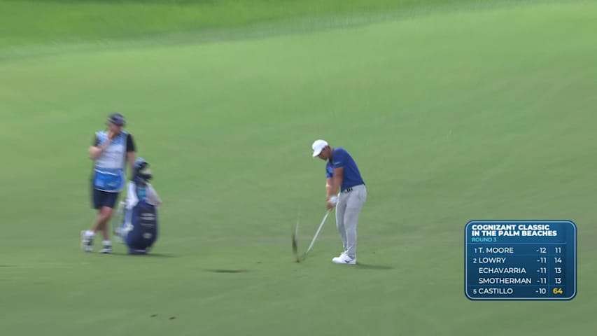 Adrien Saddier hits 147-yard approach to 16 feet, sets up birdie on No. 9 at Cognizant Classic