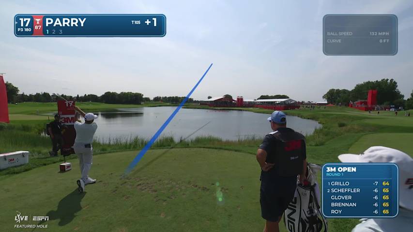 John Parry sinks 41-foot birdie putt on No. 17 at 3M Open