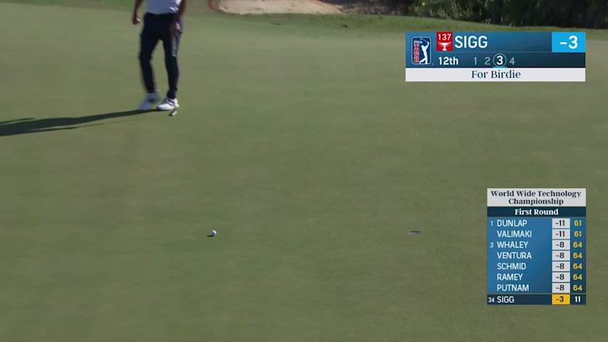 Greyson Sigg makes birdie on No. 12 at World Wide Technology