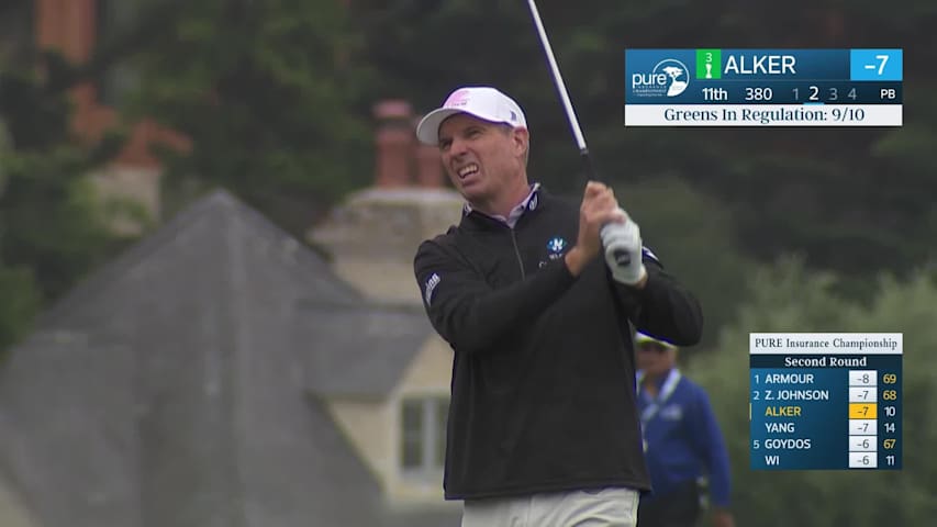Steven Alker makes birdie on No. 11 at PURE Insurance Championship
