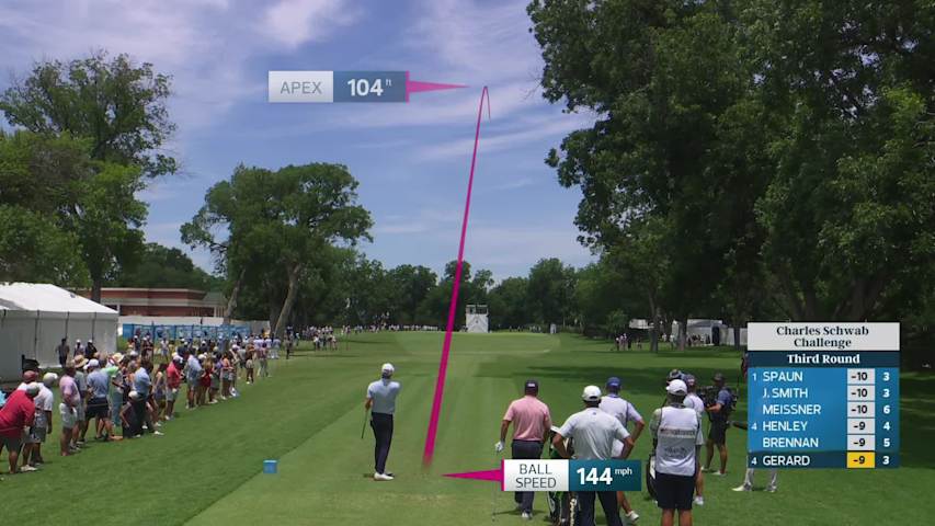 Ryan Gerard hits tee shot to 11 feet, sets up birdie on No. 4 at Charles Schwab