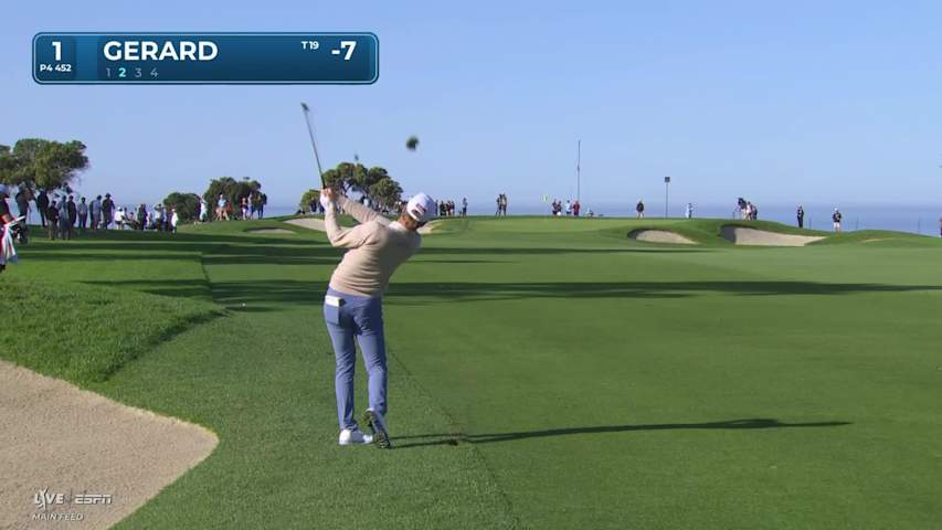 Ryan Gerard hits 149-yard approach to 4 feet, sets up birdie at Farmers