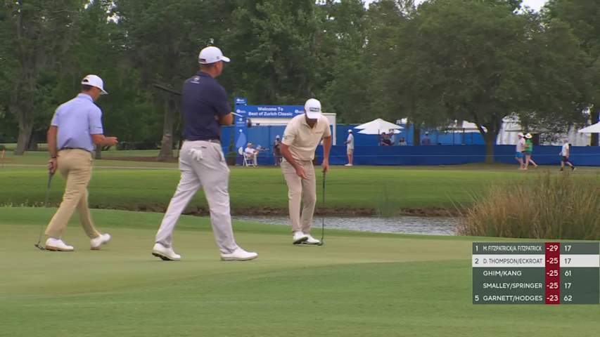 Thompson/Eckroat makes birdie on No. 18 at Zurich Classic