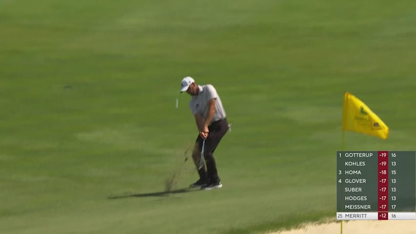 Troy Merritt gets up-and-down from 87 yards for birdie on No. 17 at John Deere