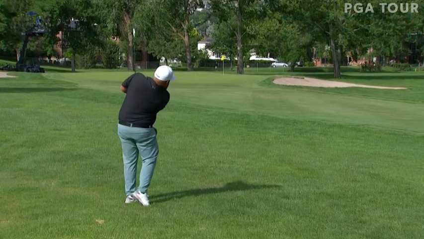 Kyle Jones’ strong approach on No. 17 at the Utah Championship