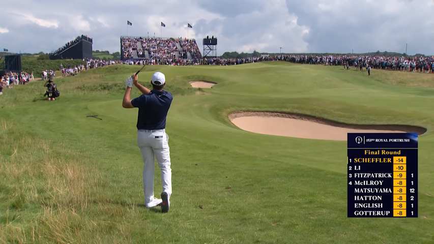 Scottie Scheffler opens final round with elite iron shot to set up tap-in birdie