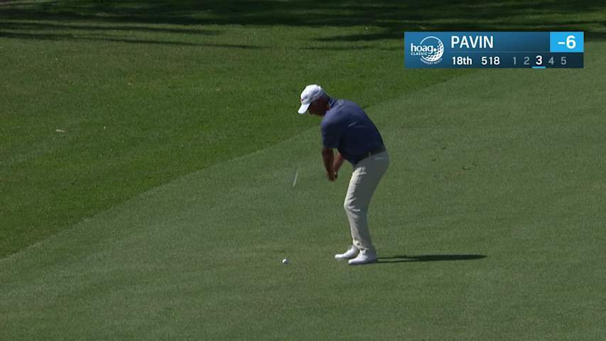 Corey Pavin makes birdie on No. 18 at Hoag Classic