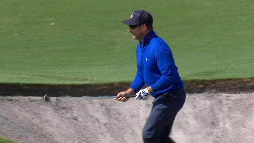 Mikko Korhonen's hole-out eagle bunker for Shot of the Day