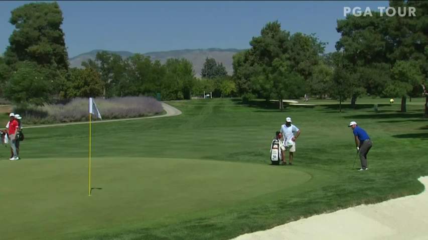 Chip McDaniel birdies No. 8 in Round 1 at the Albertsons Boise Open