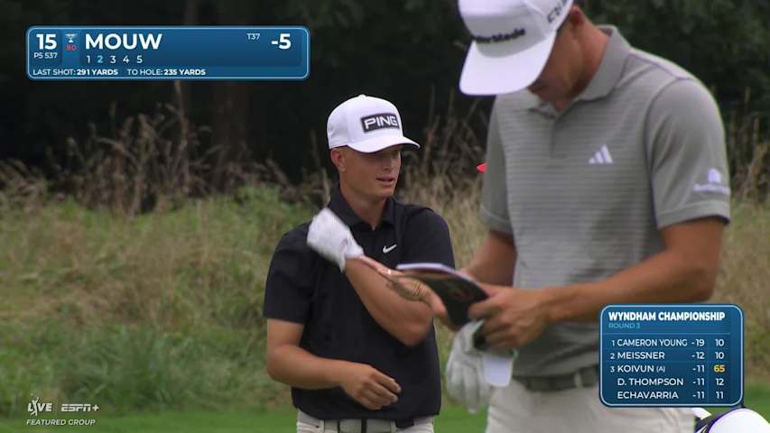 William Mouw makes birdie on No. 15 at Wyndham
