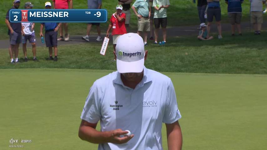 Mac Meissner sinks 18-foot birdie putt on No. 2 at Travelers