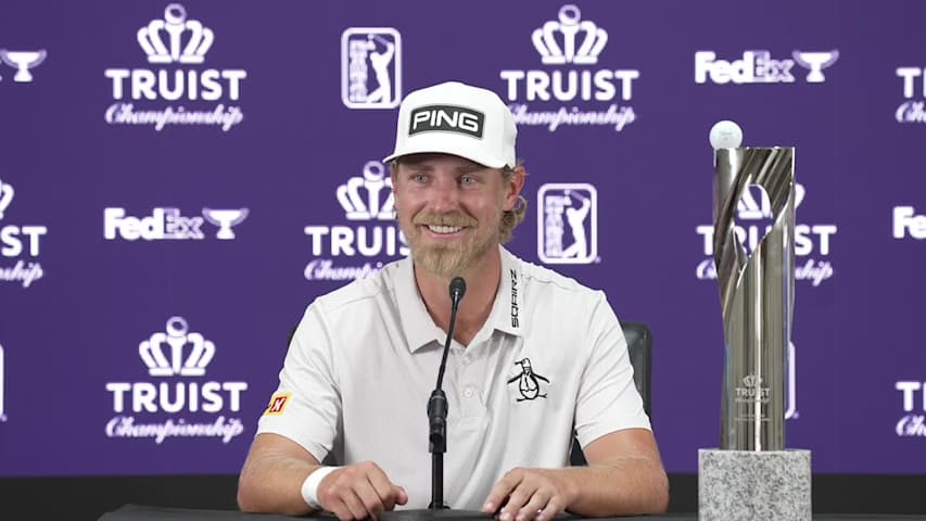 Kristoffer Reitan’s news conference after winning Truist Championship