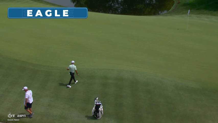 Eric Cole holes 64-foot shot for eagle on No. 13 at Travelers