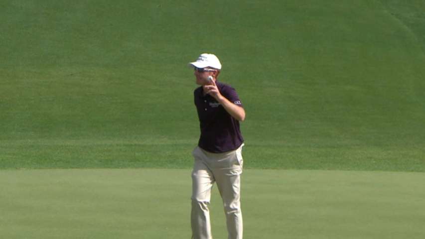 Roberto Castro's two-putt for birdie on No. 14 at Wells Fargo