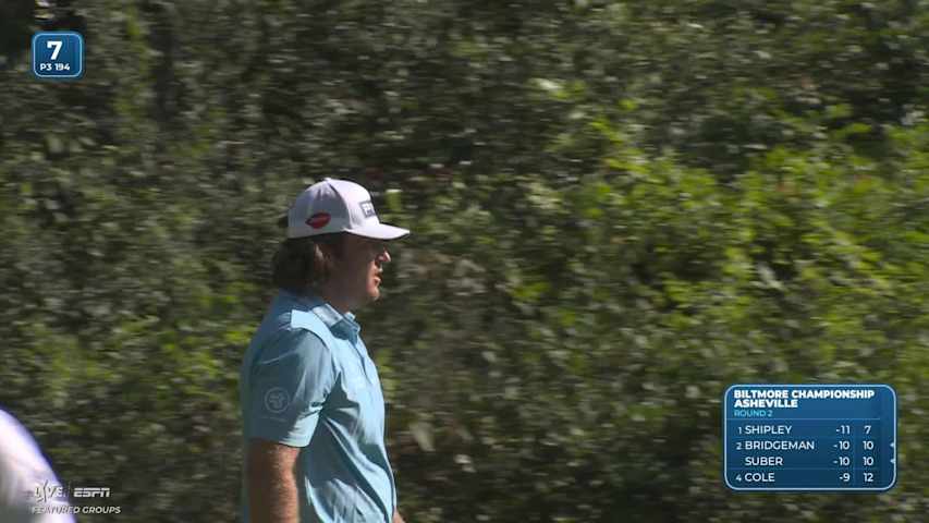 Neal Shipley sinks 35-foot birdie putt on No. 7 at Biltmore Championship