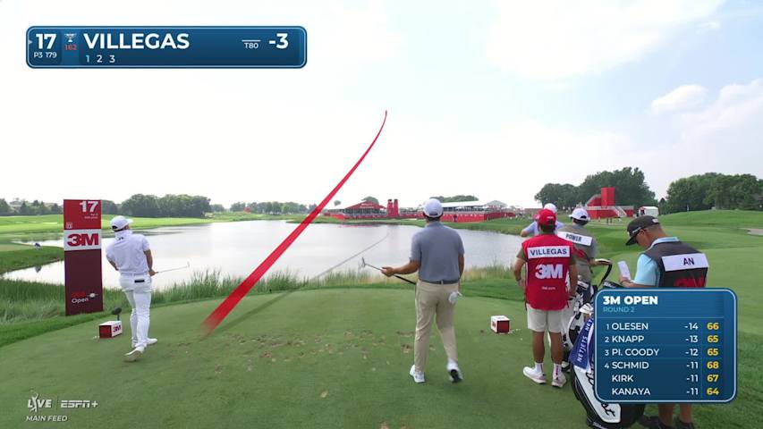 Camilo Villegas nearly aces No. 17 at 3M Open