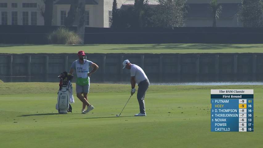 Rico Hoey makes birdie on No. 17 at The RSM Classic