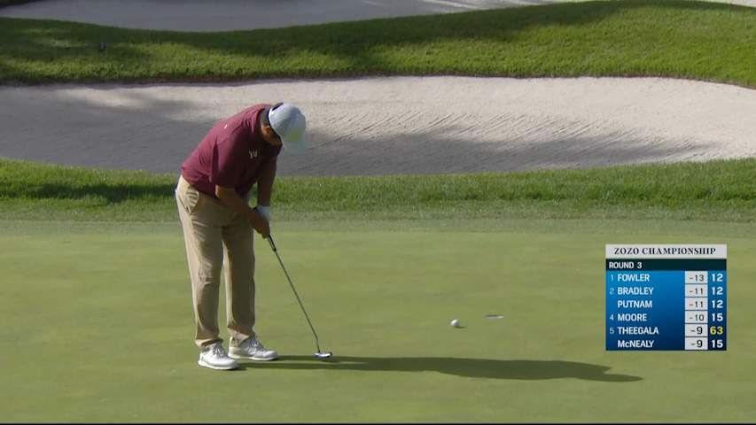 John Huh holes birdie putt at ZOZO