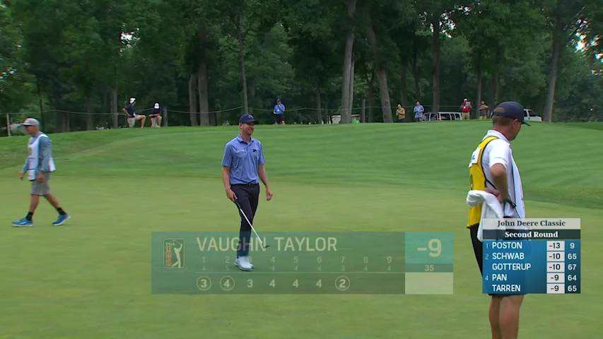 Vaughn Taylor holes in 42-footer for birdie at John Deere