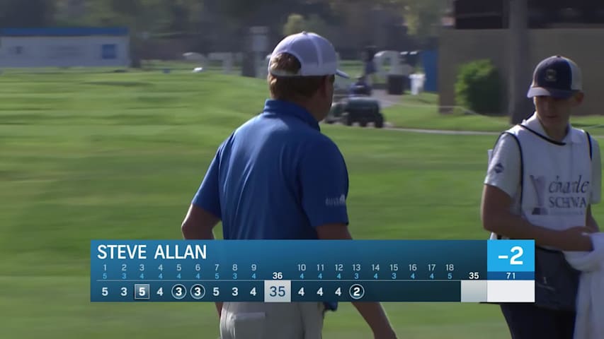 Steve Allan makes birdie on No. 13 at Charles Schwab Cup Championship