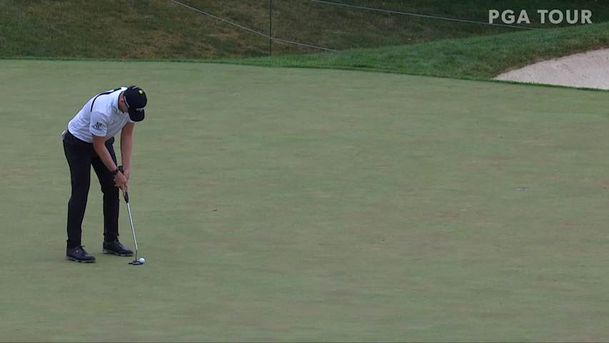 Matt Wallace birdies No. 18 in Round 4 at the Memorial