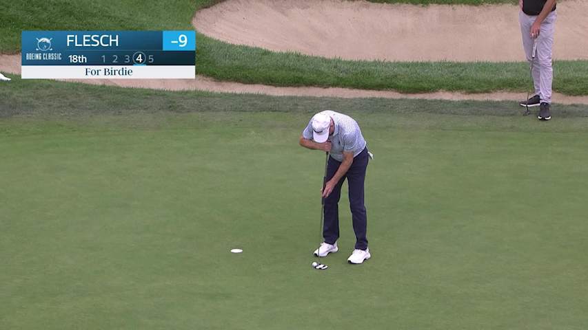 Steve Flesch makes birdie on No. 18 at Boeing Classic
