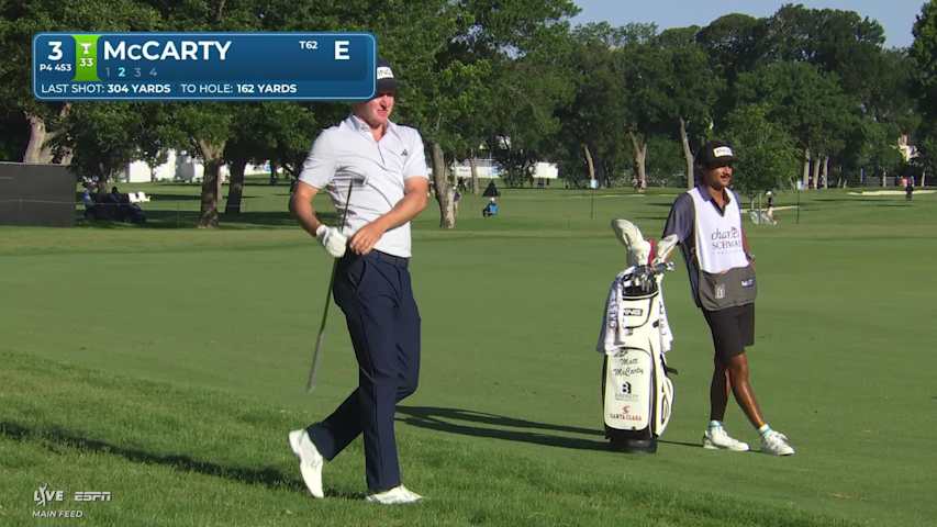 Matt McCarty gets up-and-down from 162 yards for birdie on No. 3 at Charles Schwab