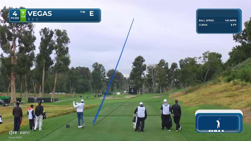 Jhonattan Vegas hits 220-yard tee shot to 4 feet, makes birdie on No. 4 at The Genesis