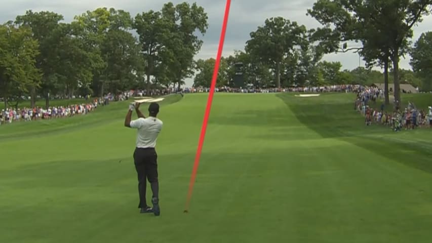 Tiger Woods' shot trails at BMW Championship