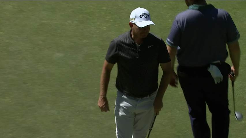 James Morrison makes birdie putt on No. 9 at Barracuda