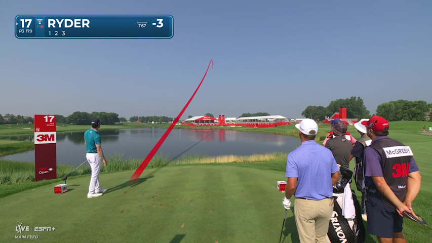 Sam Ryder makes birdie on No. 17 at 3M Open