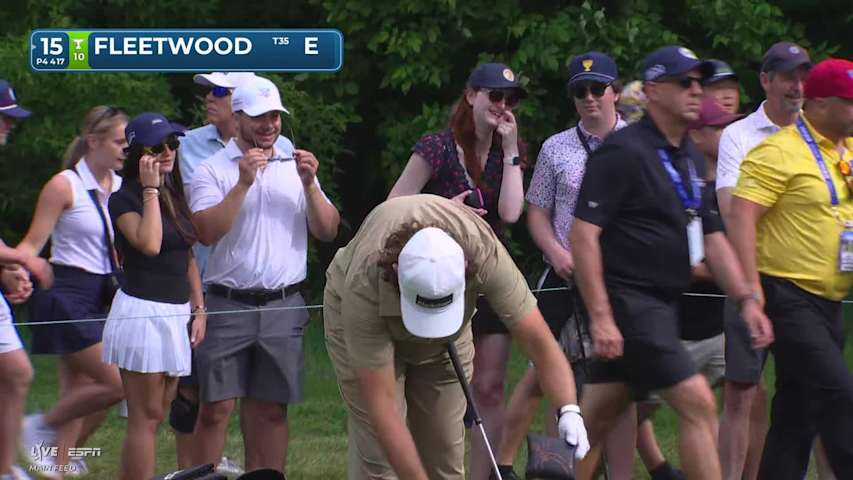 Tommy Fleetwood gets up-and-down from 118 yards for birdie on No. 15 at RBC Canadian