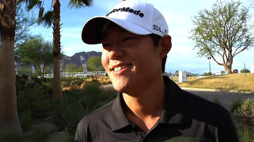 Justin Shin interview after Round 1 of Web.com Tour Q-School