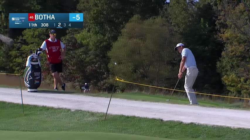 Barend Botha makes birdie on No. 11 at Korn Ferry Tour Champ