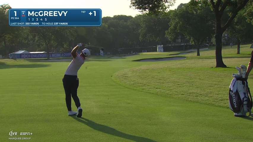 Max McGreevy makes birdie on No. 1 at Charles Schwab