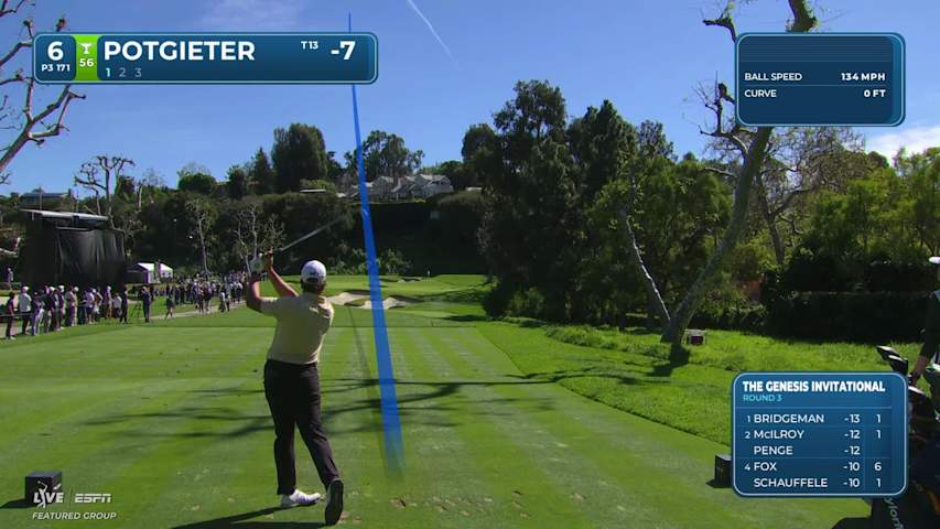 Aldrich Potgieter hits 168-yard drive to 10 feet, sets up birdie on No. 6 at The Genesis